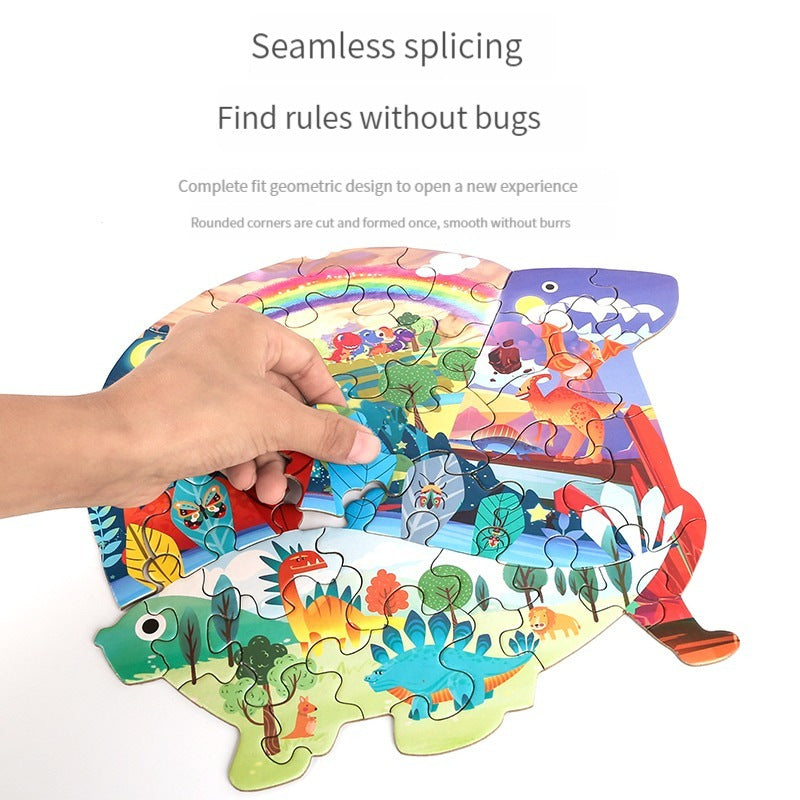 36Pcs Mini Dinosaur World Jigsaw Puzzle Pieces