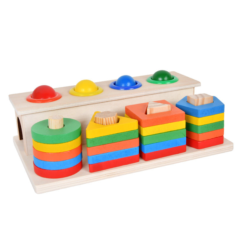 Wooden 2in1 Shape Sorter & Pounding Game