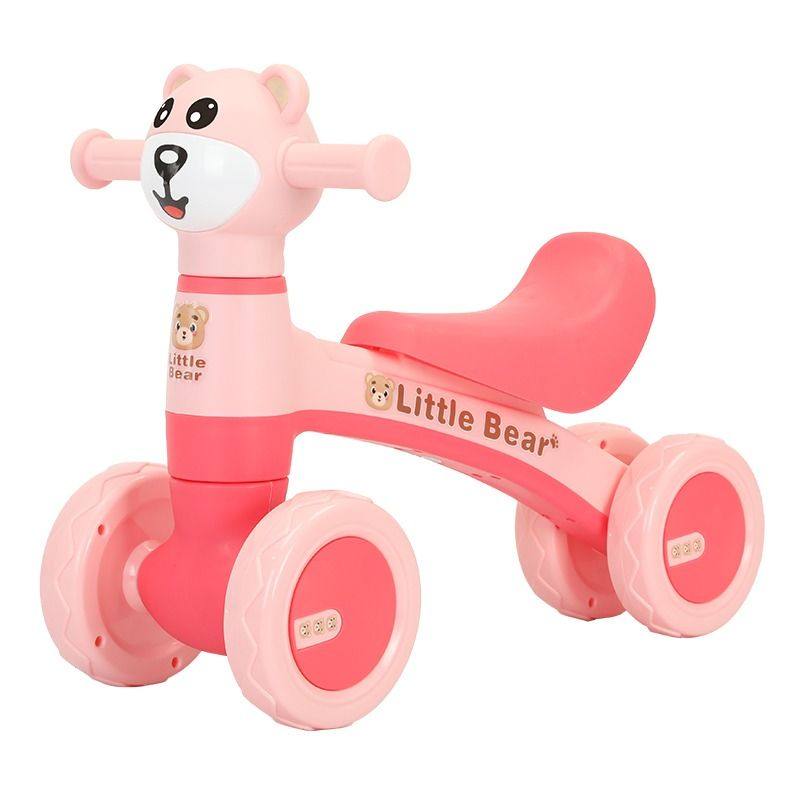 Bear Ride-on Baby Foot To Floor Balance Bike - Pink