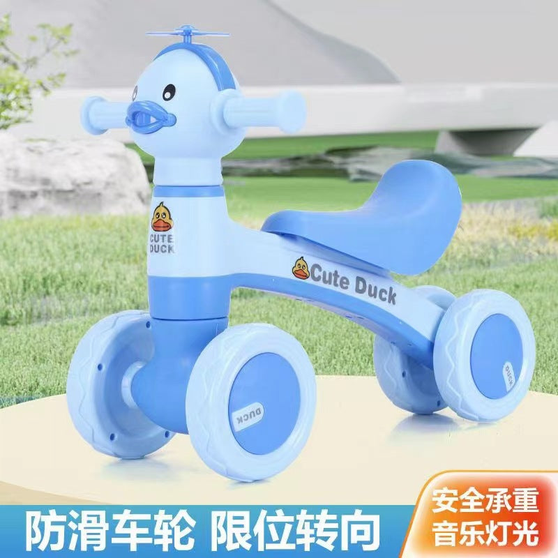 Duck Ride-on Baby Foot To Floor Balance Bike - Blue
