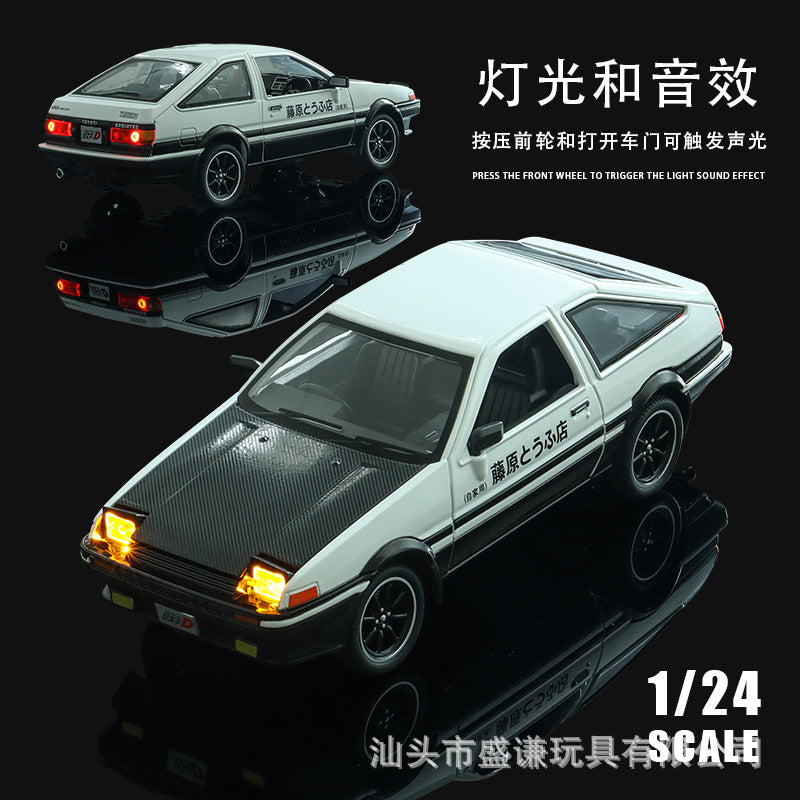 1:24 Diecast Toyota Trueno AE86 Initial D Model Car