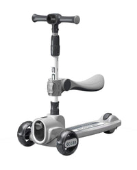 Thumbnail for 3in1 Kids Foldable Scooter With Light & Music - Grey