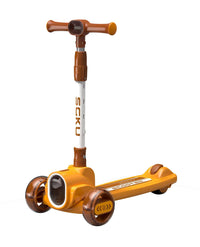 3in1 Kids Foldable Scooter With Light & Music - Orange