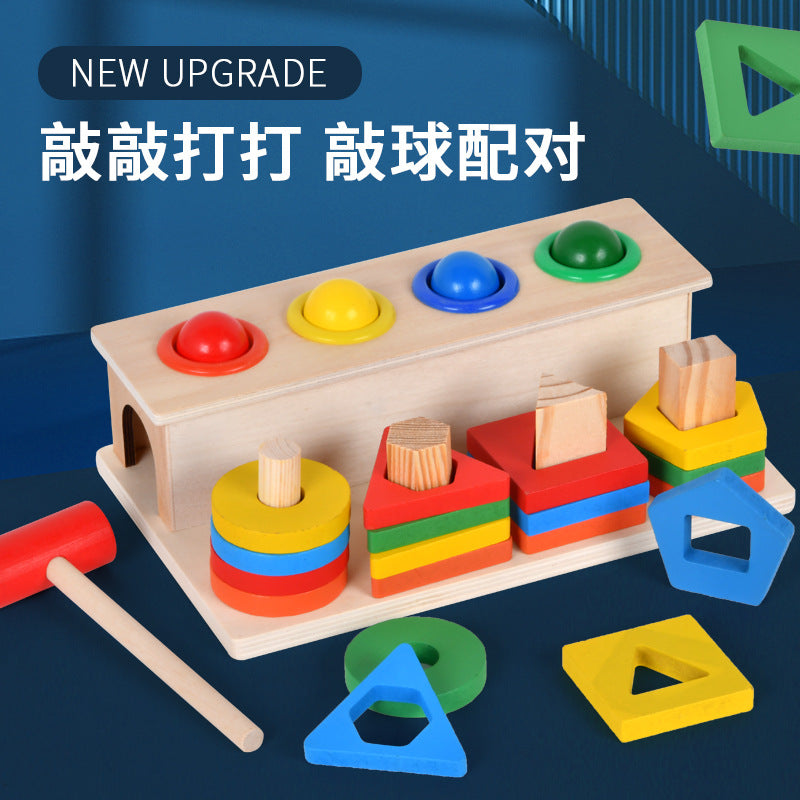 Wooden 2in1 Shape Sorter & Pounding Game
