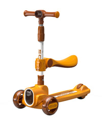 3in1 Kids Foldable Scooter With Light & Music - Orange