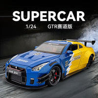 1:24 Diecast Nissan GTR R35 Model Car With Smoke