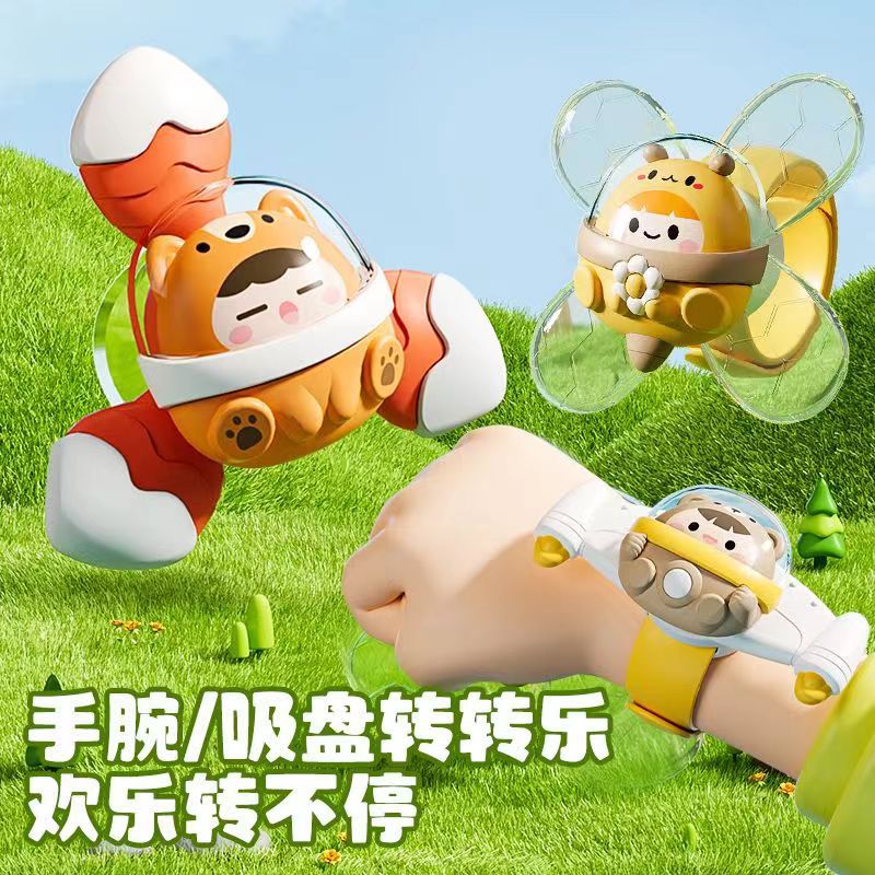 3Pcs Space Themed Baby Spinning Rattles