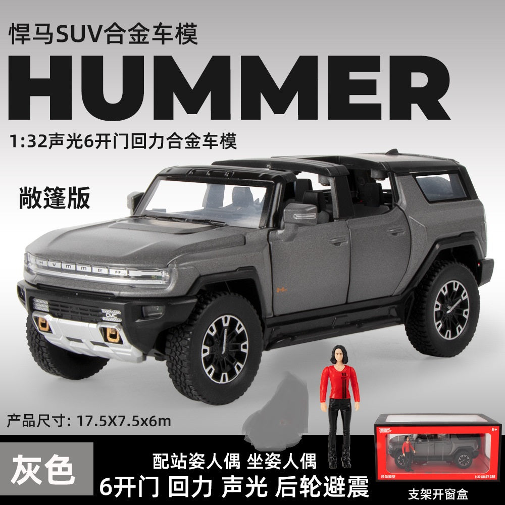 1:32 Diecast Hummer SUV Convertible Model With Miniature
