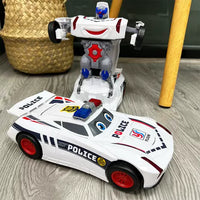 Electronic Deformation Police Car With Light & Sound