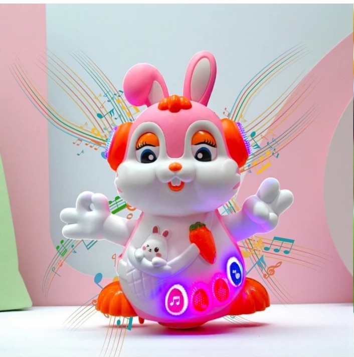 Battery Operated Kids Dancing Rabbit With Light & Music