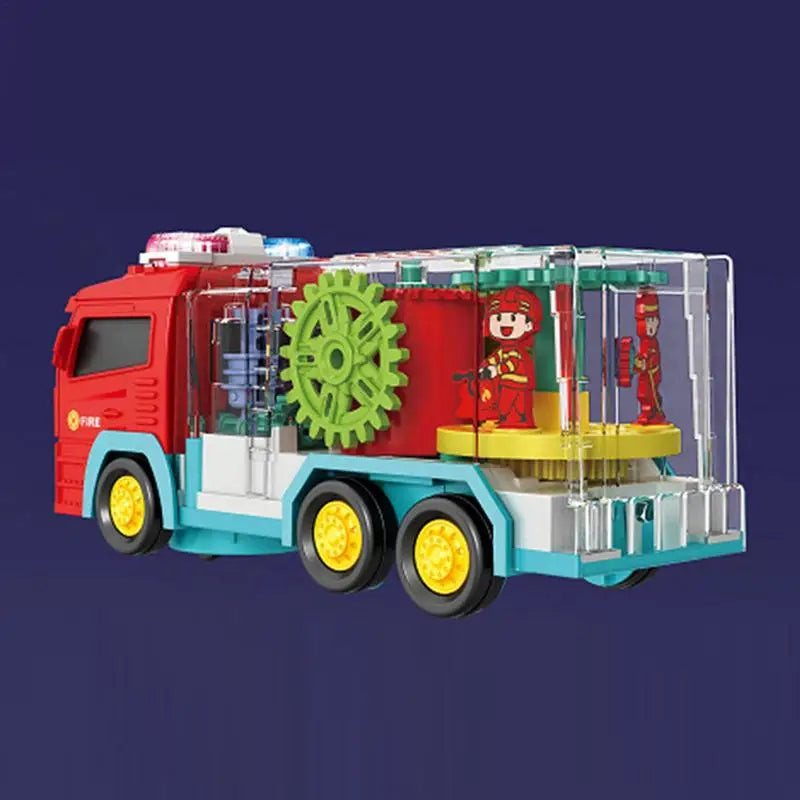 Electric Transparent Gear Fire Truck