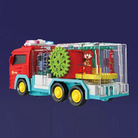 Electric Transparent Gear Fire Truck