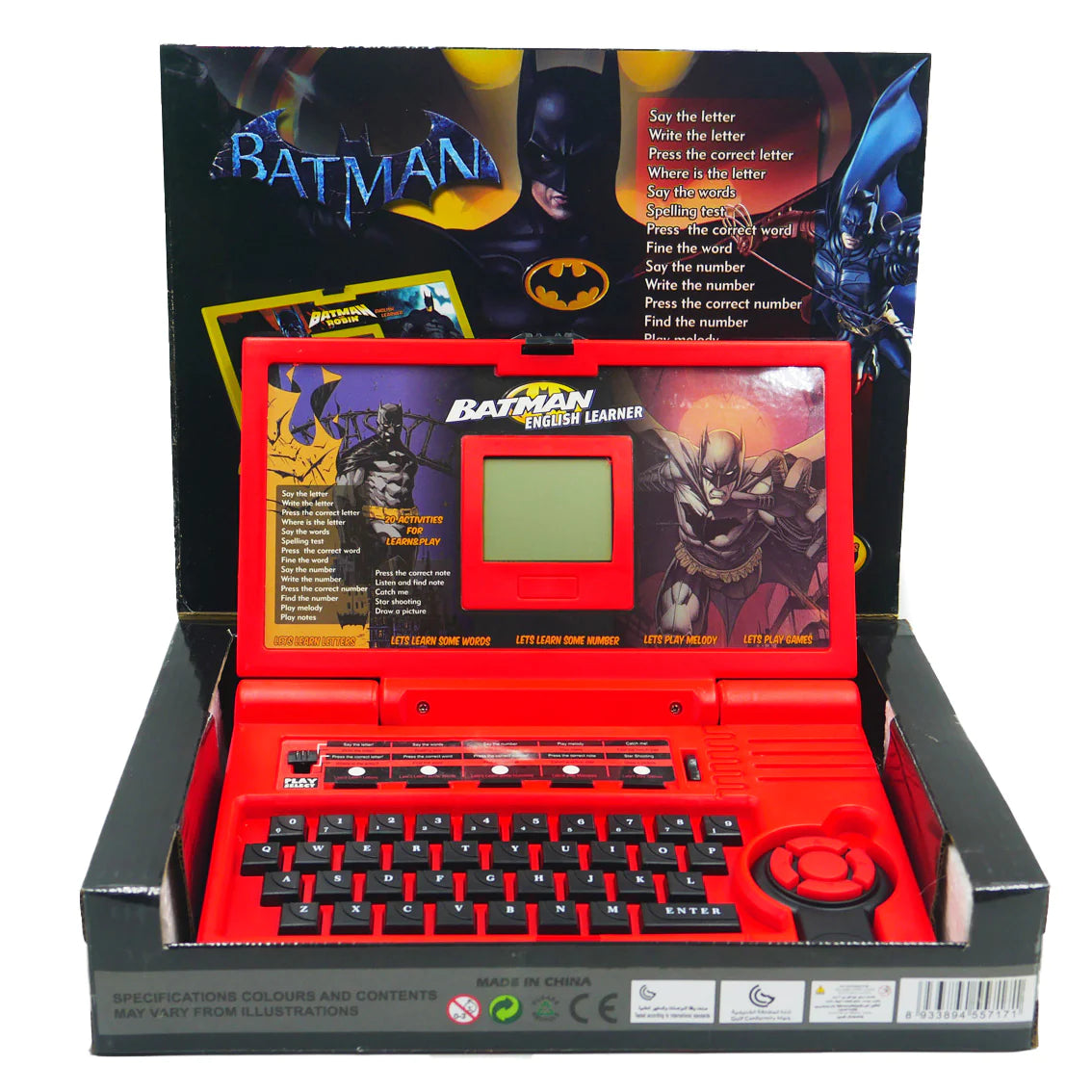 English Learning Laptop Batman Design Toy