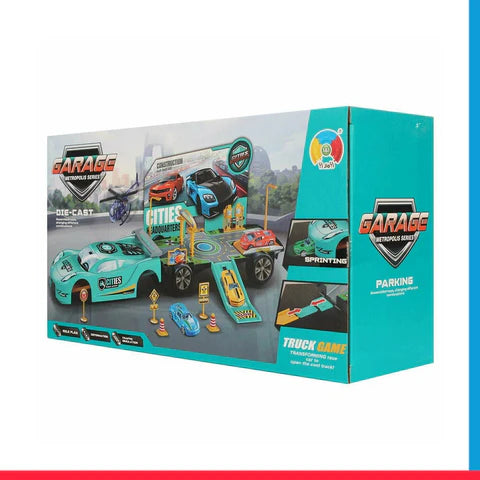22Pcs Manual Deformation Car Parking Lot
