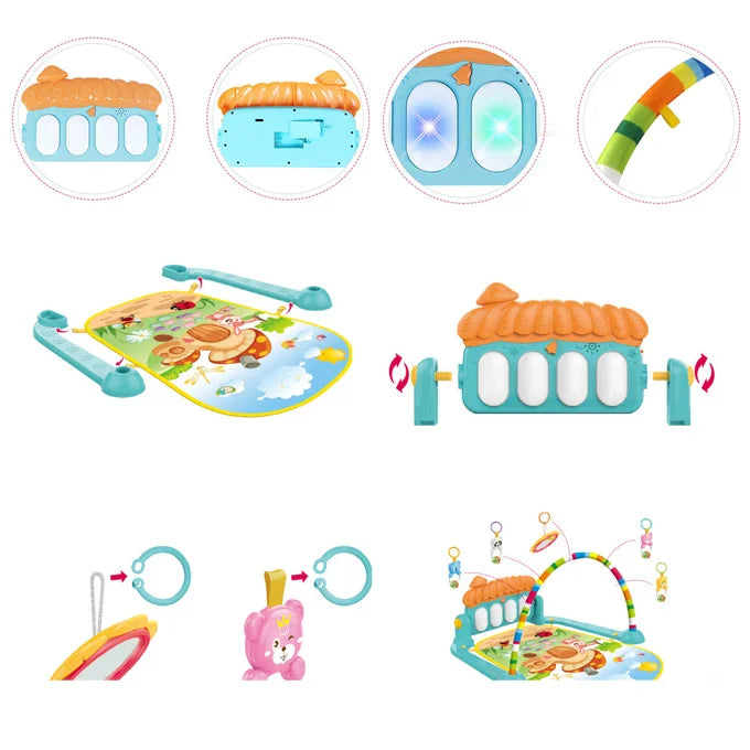 Huanger Baby Mushroom Piano Play Gym