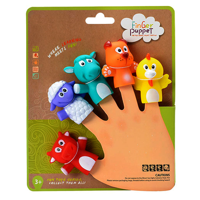 Cartoon Farm Animals Finger Puppet For Kids