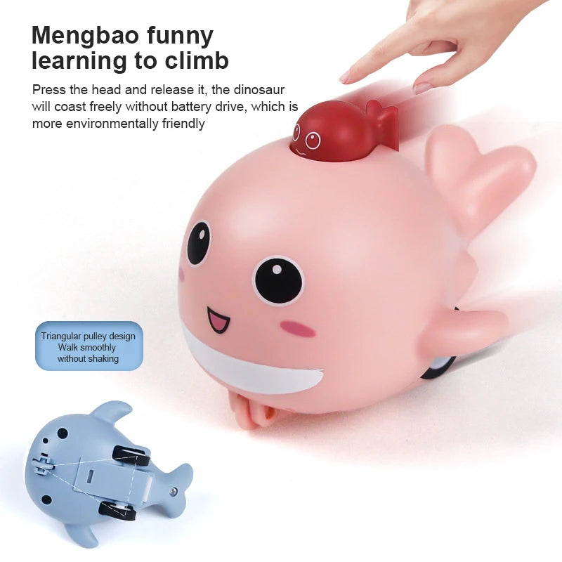 Inertial Press & Go Mini Whale Toy - 1Pc