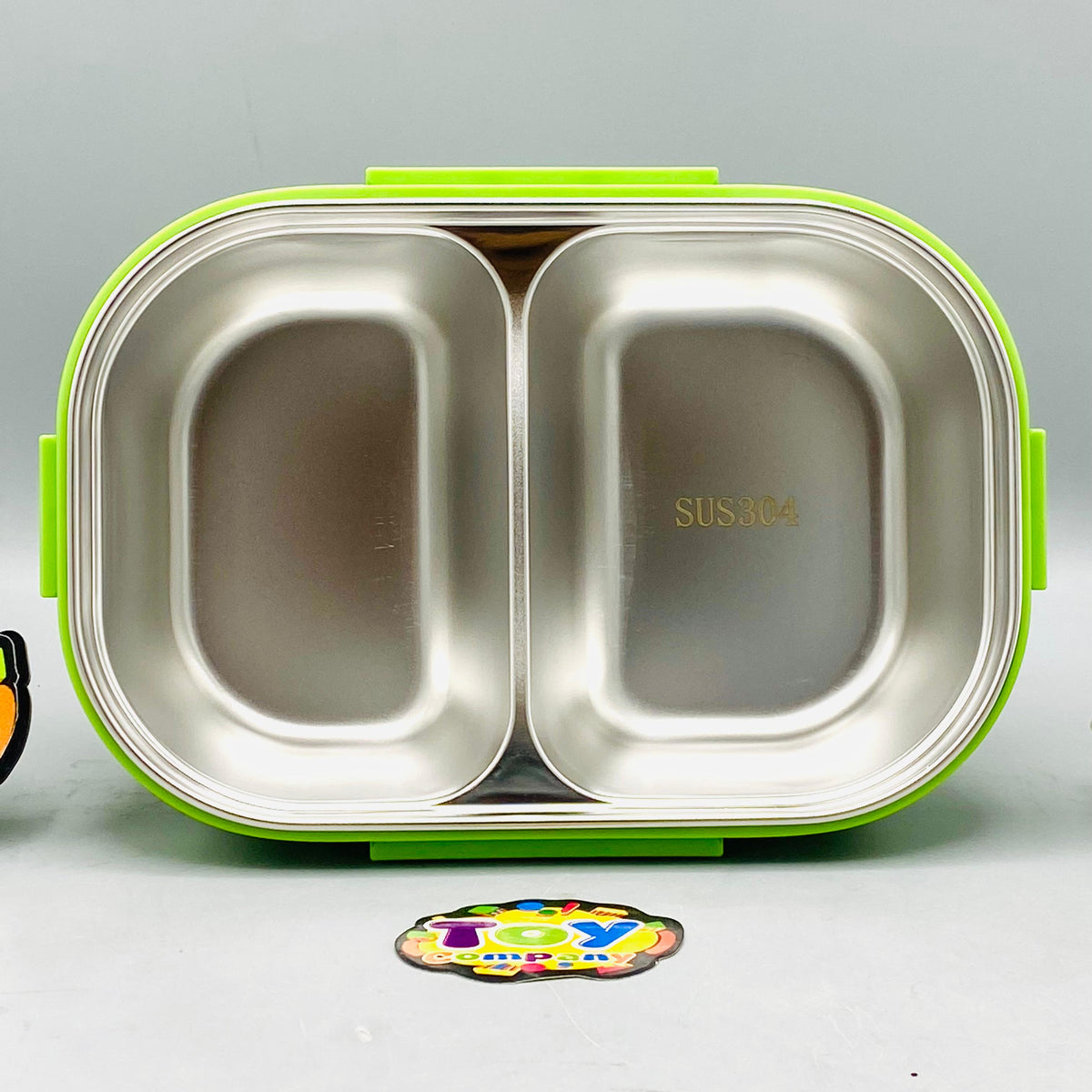 Plastic School Lunch Box With Spoon - Blue