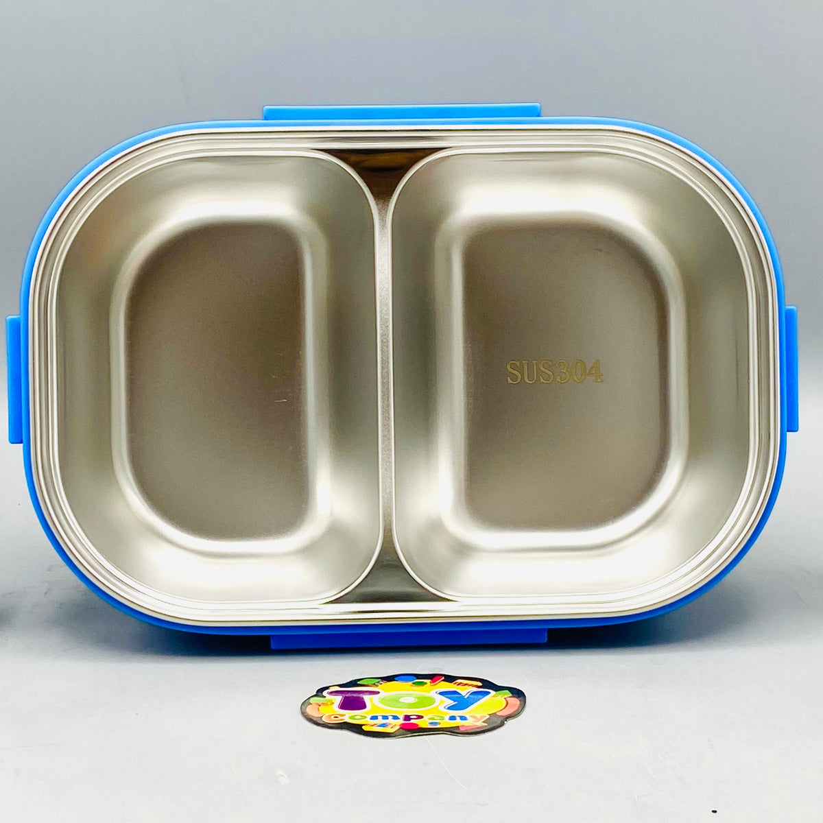 Plastic School Lunch Box With Spoon - Orange