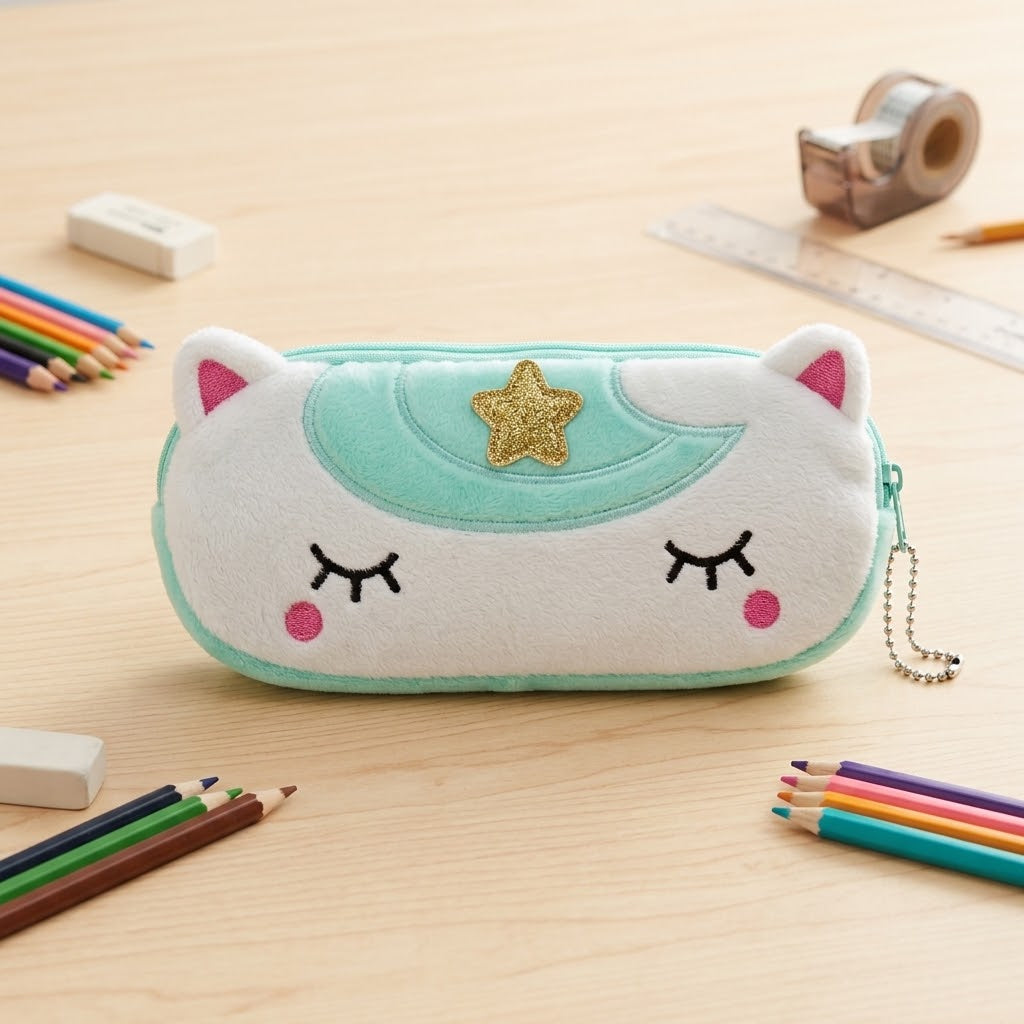 1Pc Plush Cute Unicorn Pencil Pouch