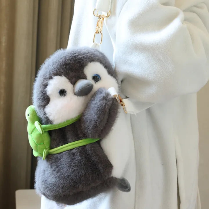 Cute Plush Penguin Backpack