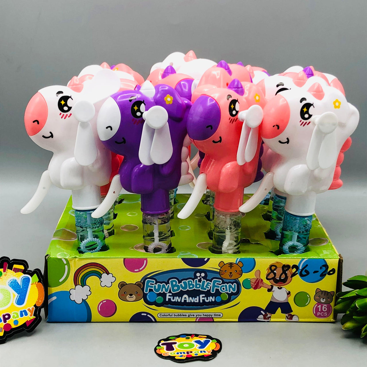 Pony Horse Handheld Fan & Bubble Stick - 1Pc