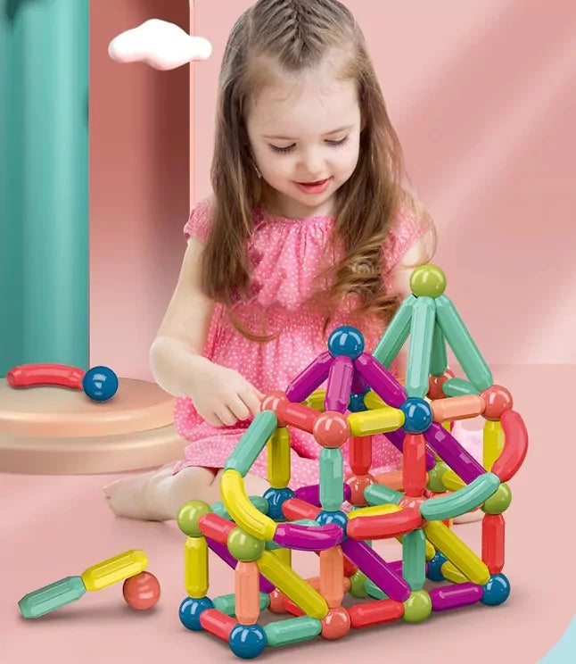 58Pcs Magnetic Building Block With Storage Bag