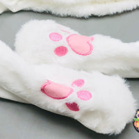 Premium Kids Bunny Luminous Glowing Lights Ear Flaps Cap - White
