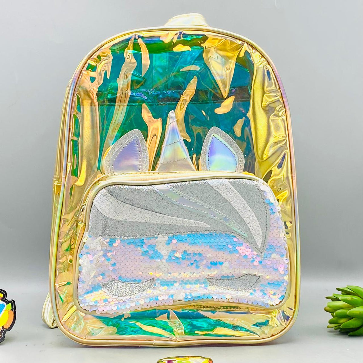 Premium Holographic Unicorn Sequin Backpack