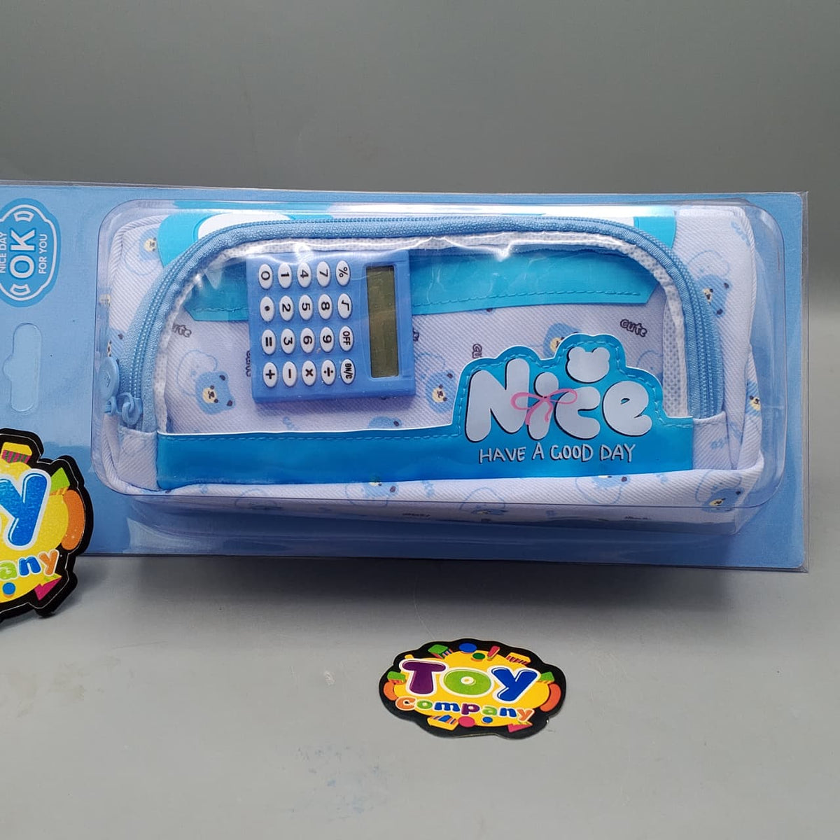Premium Kids Pencil Pouch With Calculator - Blue