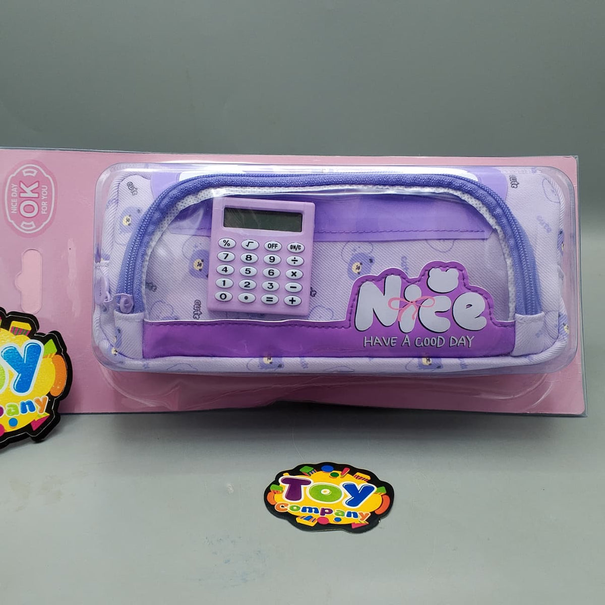 Premium Kids Pencil Pouch With Calculator - Purple