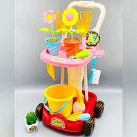 Pretend Play Grow Flower Trolley Set