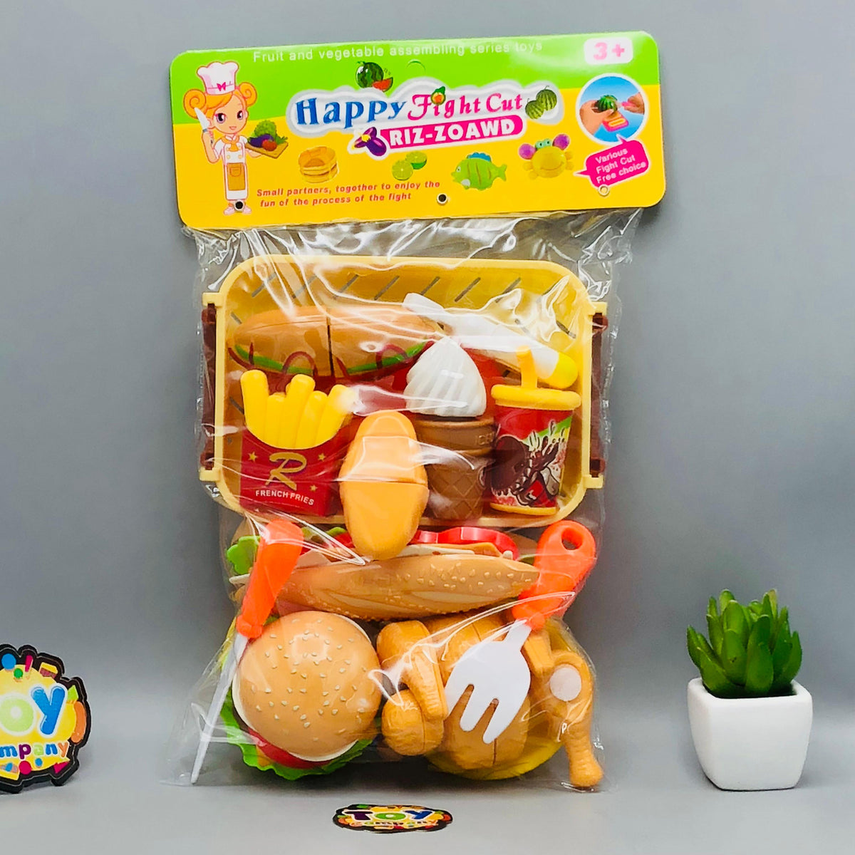 15Pcs Pretend Play Fast Food Cutting Set