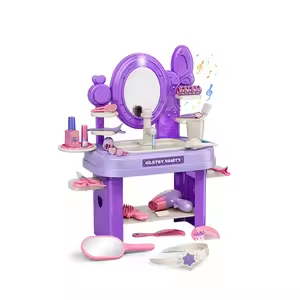 41Pcs Pretend Play Makeup Toiletry Vanity Table