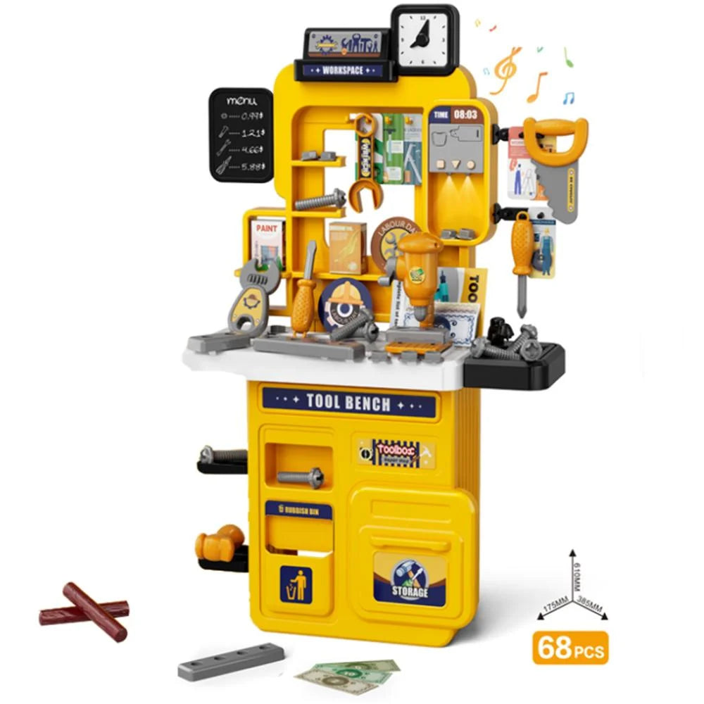 68Pcs Kids Pretend Play Tools Equipment Set