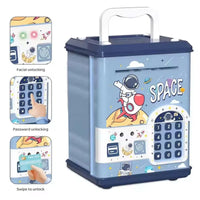 Space Fingerprint & Swipe Card Unlock Piggy Bank