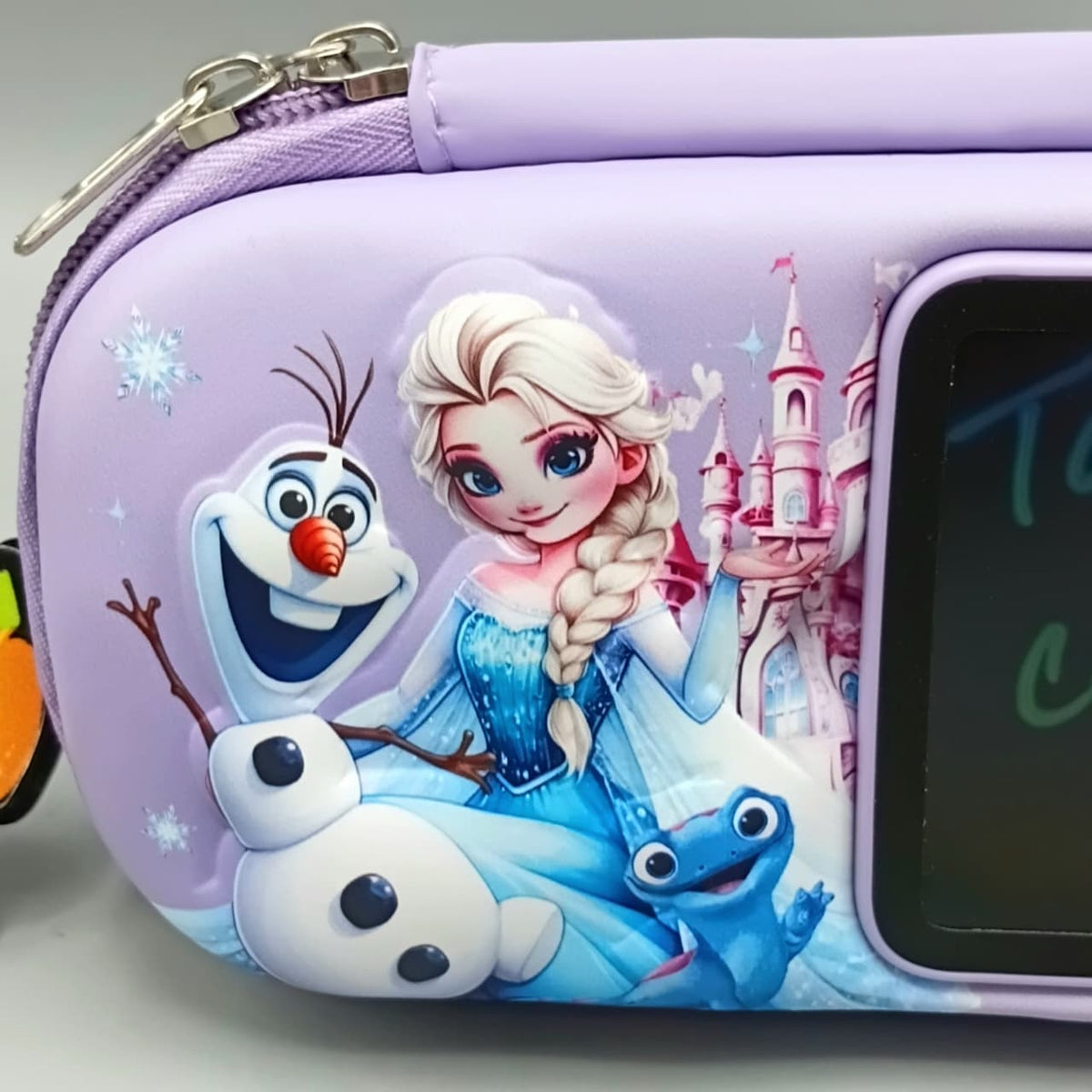 Princes Themed Kids Pencil Pouch With LCD Writing Tablet