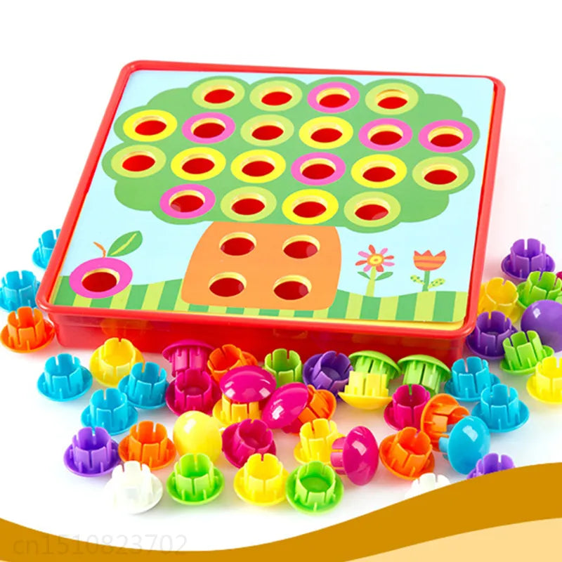 3D Puzzle Buttons Educational Toy