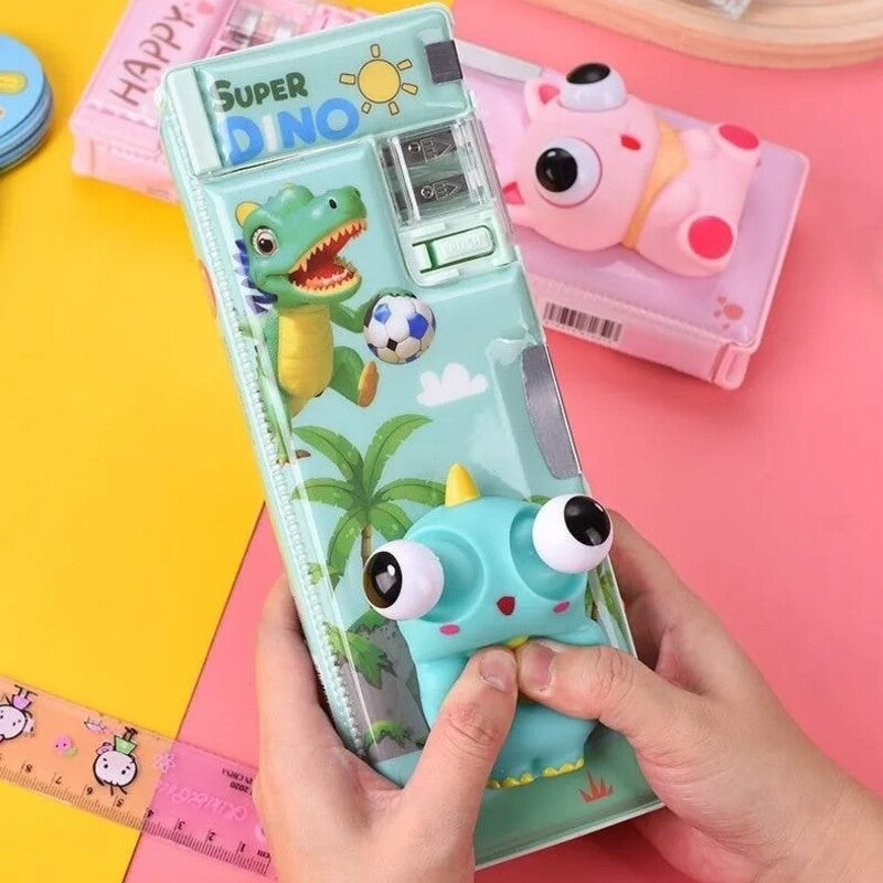 3D Dino Squishy Pop Eyes Magnetic Geometry Box