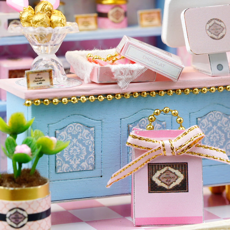 DIY Miniature Yummy Candy Shop With LED Lights