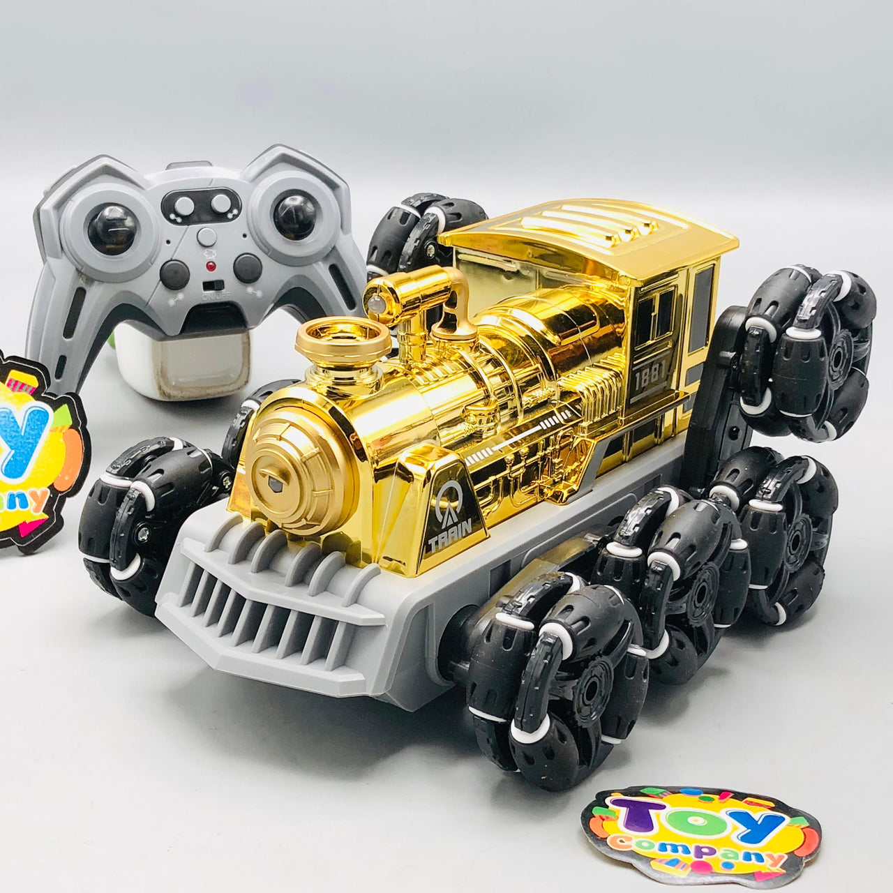 2.4GHz RC Chariot 8 Wheels Stunt Train With Smoke