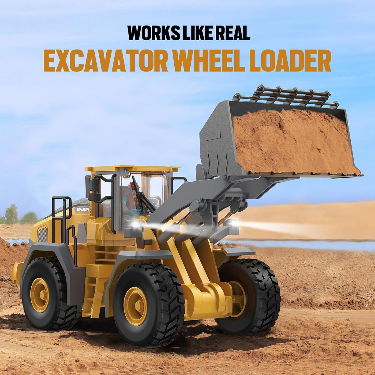 2.4GHz RC Diecast Bulldozer With Light & Sound
