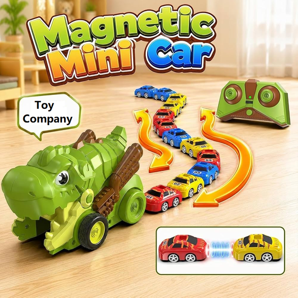RC Dinosaur Snake Game With 6Pcs Magnetic Cars