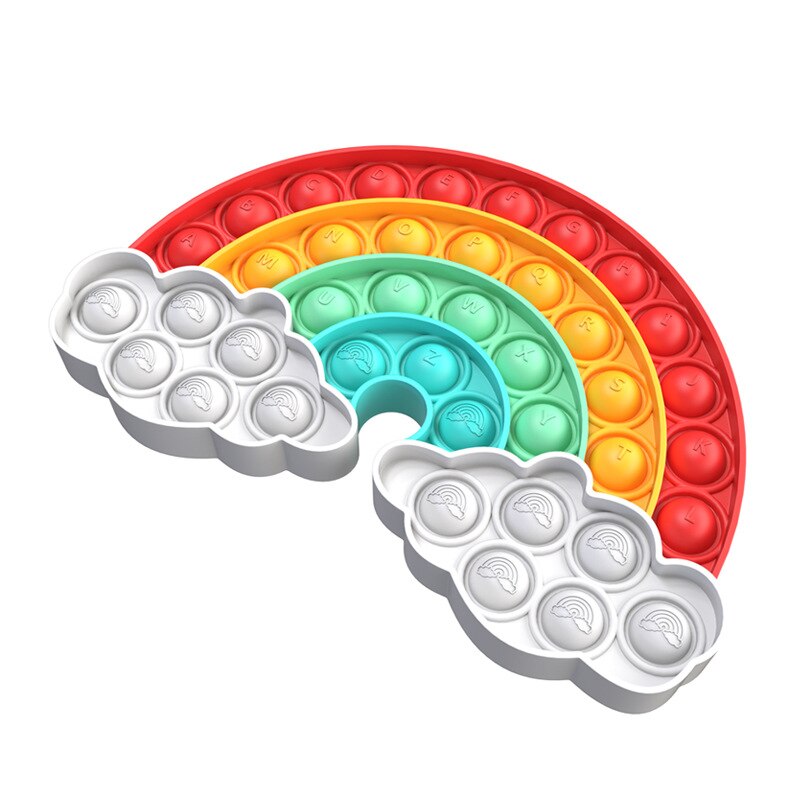 Push Pop It Bubble Fidget - Rainbow Cloud