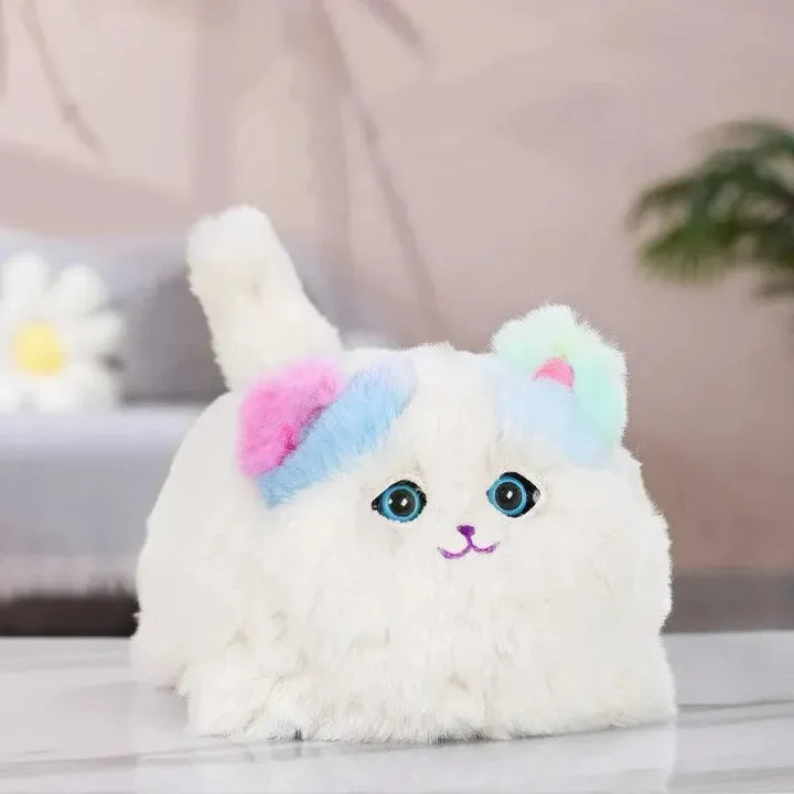 Realistic Plush Persian Cat With Wagging Tail & Winking Eyes