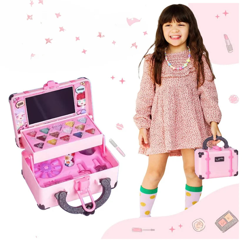 28Pcs Realistic Girls Treasure Chest Makeup Box