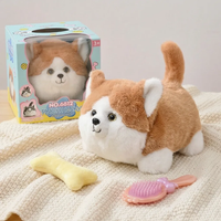 Realistic Plush Husky Dog With Wagging Tail & Winking Eyes