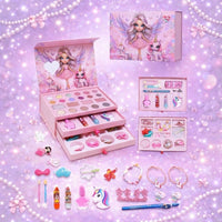 42Pcs Realistic Stylish Girls Makeup & Jewellery Briefcase