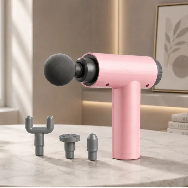 Rechargeable 4 Massage Heads Gun