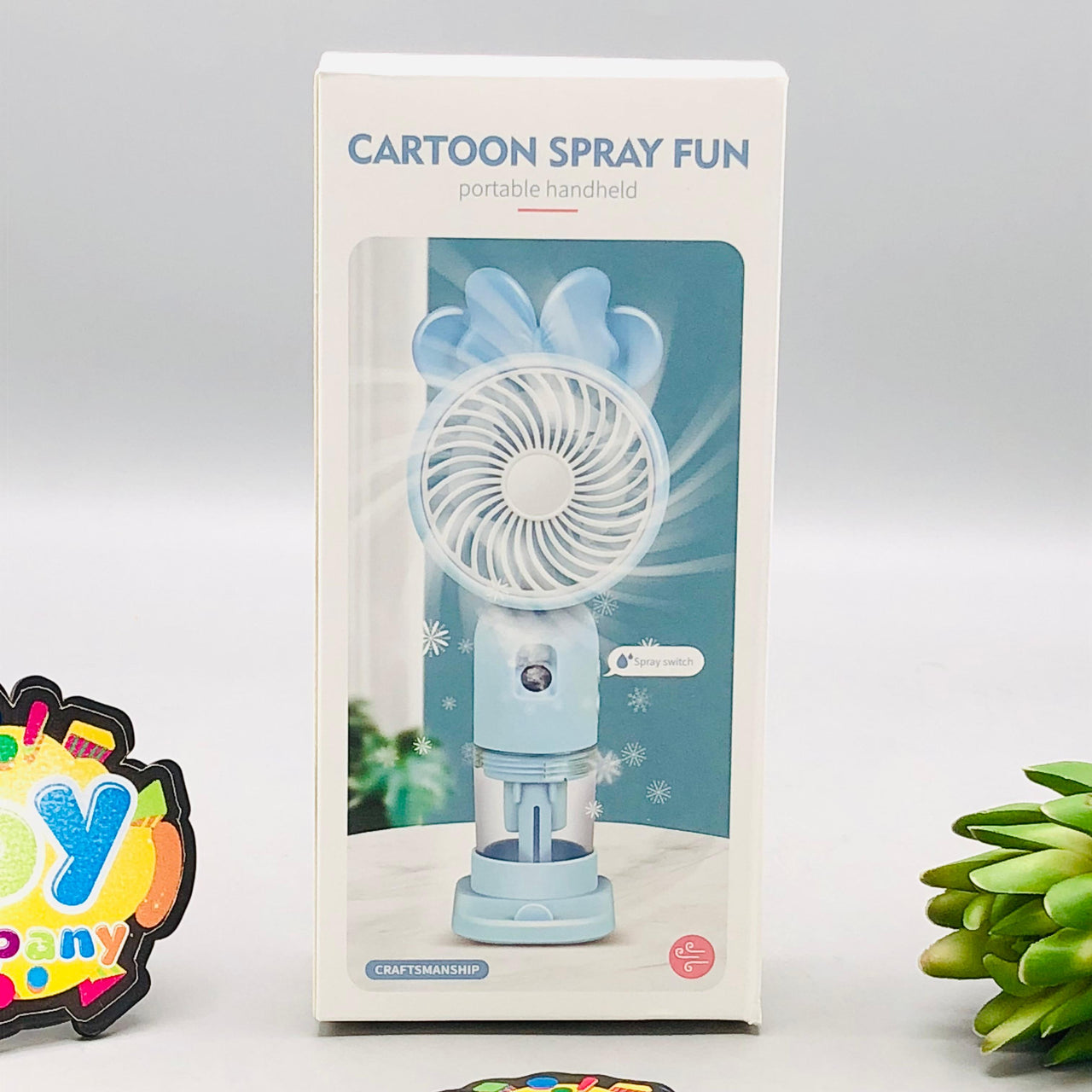 Rechargeable Cartoon Mini Cooling Fan With Mist